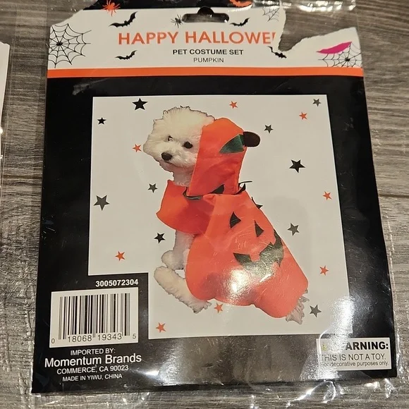 Set of 3 Halloween Costumes Bee, Skelton & Pumpkin - Picture 4 of 7